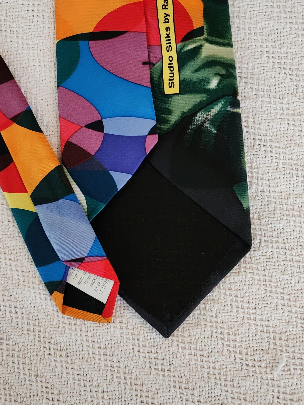 Vintage Ralph Marlin Cirque du Soleil Saltimbanco 100% Silk Tie Jester Harlequin